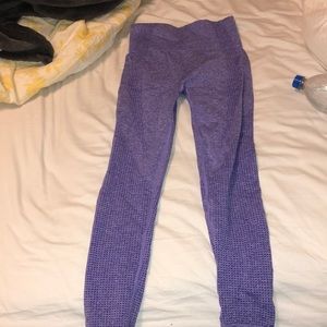 Stretchy athletic purple leggings